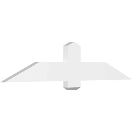 Ekena Millwork Eugene Architectural Grade PVC Gable Bracket, 60"W x 12 1/2"H x 2"D x 6"F, 5/12 Pitch GBP060X13X0206EUG00